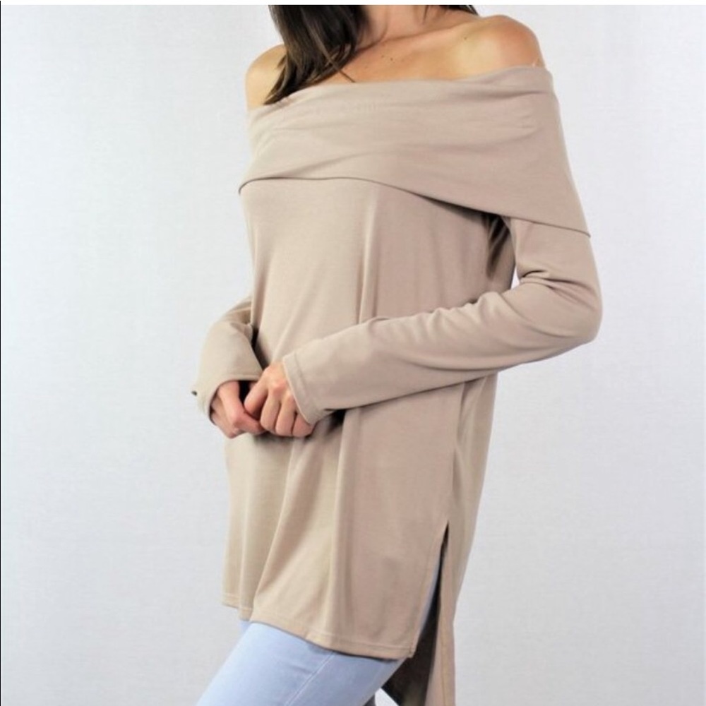 Moa Moa Long Sleeve Off the Shoulder Blouse
